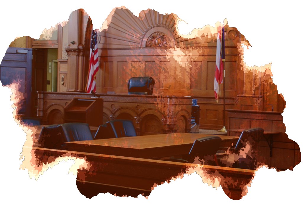 Empty courtroom